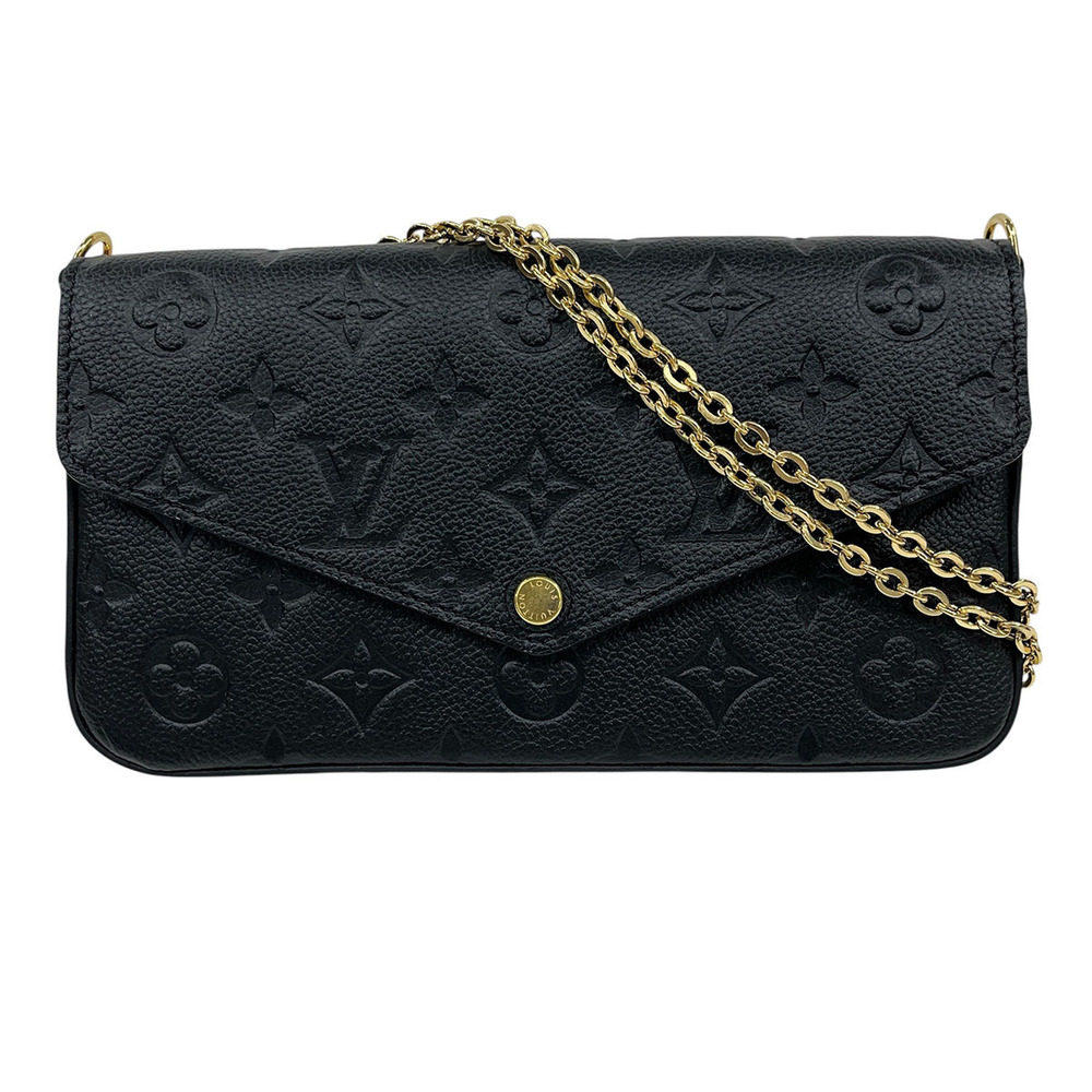 LOUIS VUITTON Pochette Felicie Shoulder Bag Monogram Empreinte Black